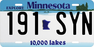 MN license plate 191SYN