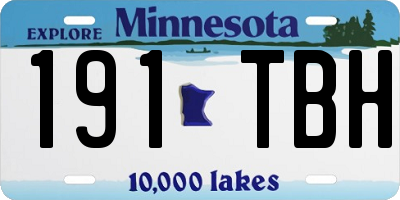 MN license plate 191TBH