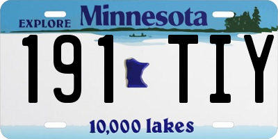 MN license plate 191TIY