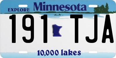 MN license plate 191TJA