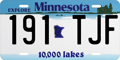 MN license plate 191TJF