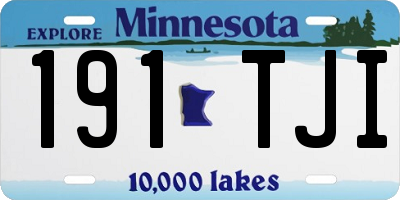 MN license plate 191TJI