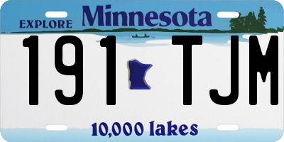 MN license plate 191TJM