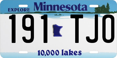 MN license plate 191TJO