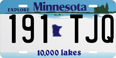 MN license plate 191TJQ