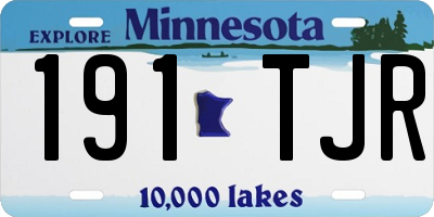 MN license plate 191TJR