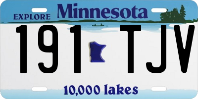 MN license plate 191TJV