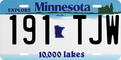 MN license plate 191TJW