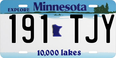 MN license plate 191TJY