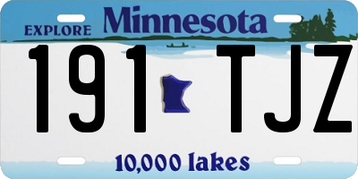 MN license plate 191TJZ