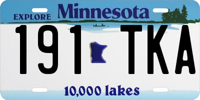 MN license plate 191TKA