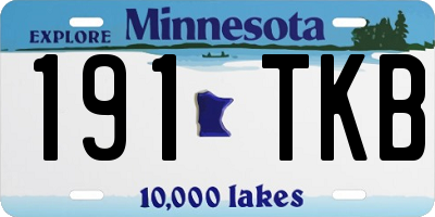 MN license plate 191TKB