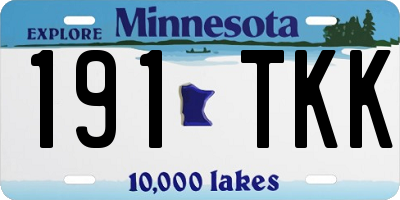 MN license plate 191TKK