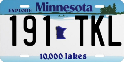 MN license plate 191TKL