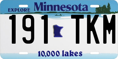 MN license plate 191TKM