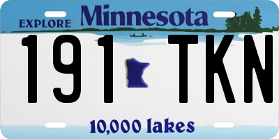 MN license plate 191TKN