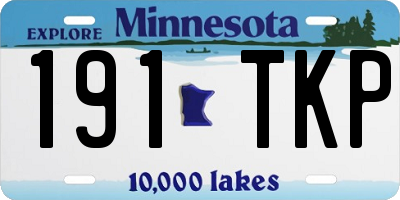 MN license plate 191TKP