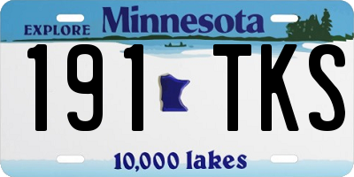 MN license plate 191TKS