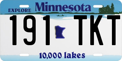 MN license plate 191TKT