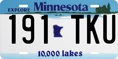 MN license plate 191TKU