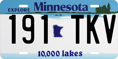 MN license plate 191TKV
