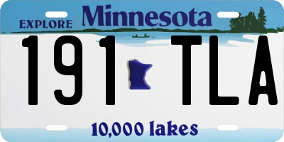 MN license plate 191TLA