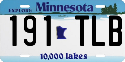 MN license plate 191TLB