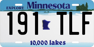 MN license plate 191TLF