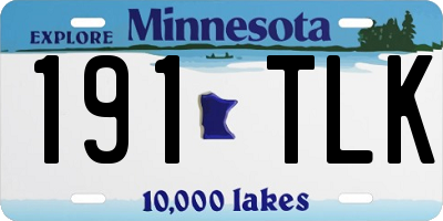 MN license plate 191TLK