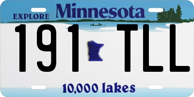 MN license plate 191TLL