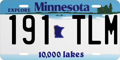 MN license plate 191TLM