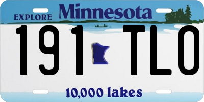 MN license plate 191TLO