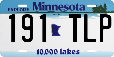 MN license plate 191TLP
