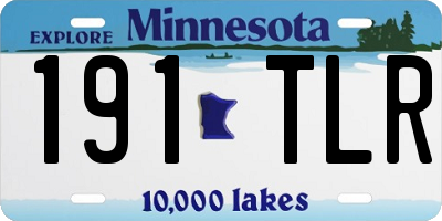 MN license plate 191TLR
