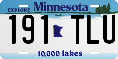 MN license plate 191TLU