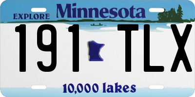 MN license plate 191TLX