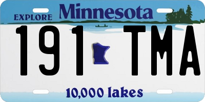 MN license plate 191TMA