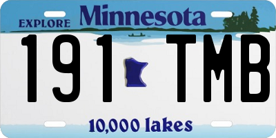 MN license plate 191TMB