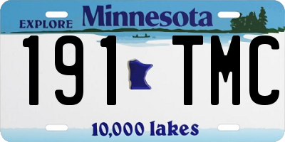 MN license plate 191TMC