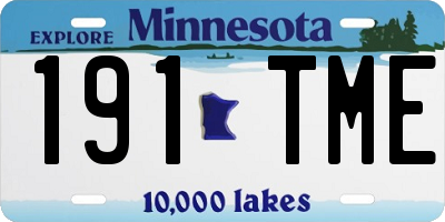 MN license plate 191TME