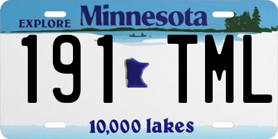 MN license plate 191TML