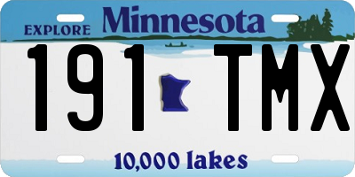 MN license plate 191TMX