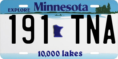 MN license plate 191TNA