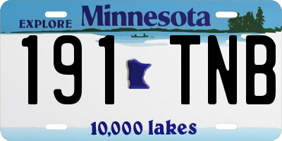 MN license plate 191TNB