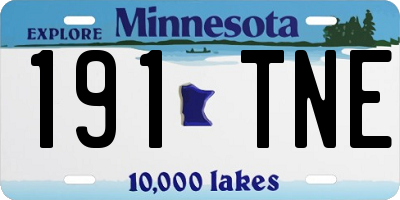 MN license plate 191TNE