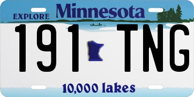 MN license plate 191TNG