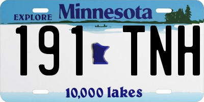 MN license plate 191TNH