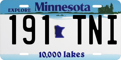 MN license plate 191TNI