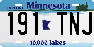 MN license plate 191TNJ