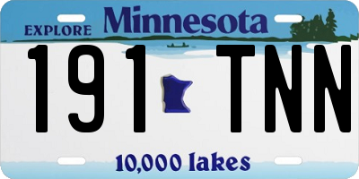 MN license plate 191TNN